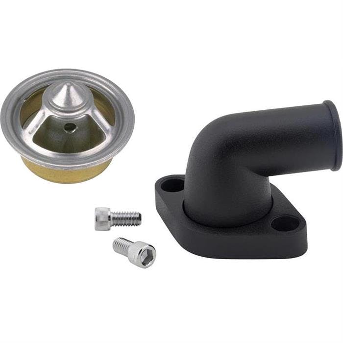 Small Block Chevy 90 Degree Swivel Neck & 180 Degree Thermostat