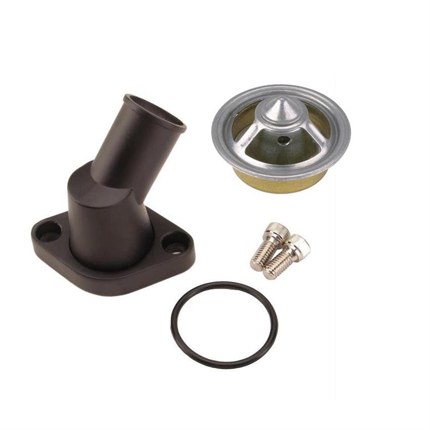 SBC/BBC 45 Degree Swivel Alum Water Neck & 180 Deg Thermostat