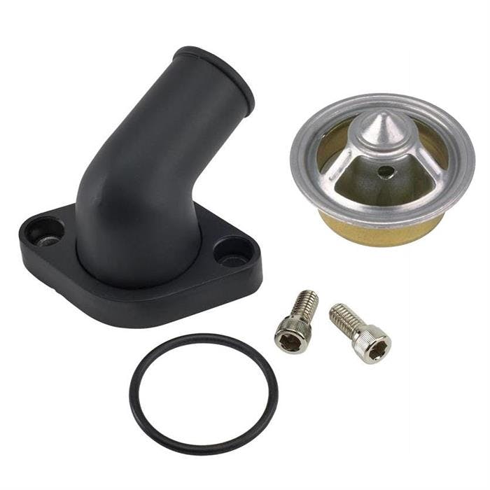 SBC/BBC 15 Degree Swivel Alum Water Neck & 180 Deg Thermostat