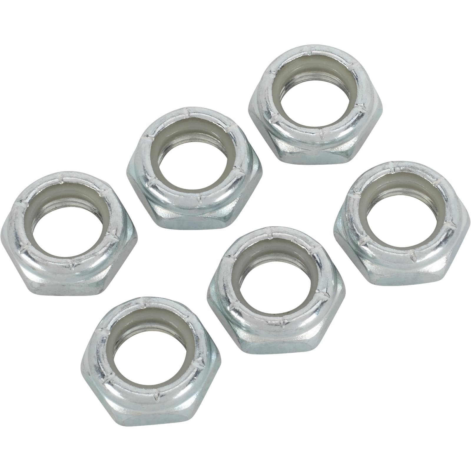 1/2 Inch-20 Fine Thread Nylock Half Nuts, 6 Pack