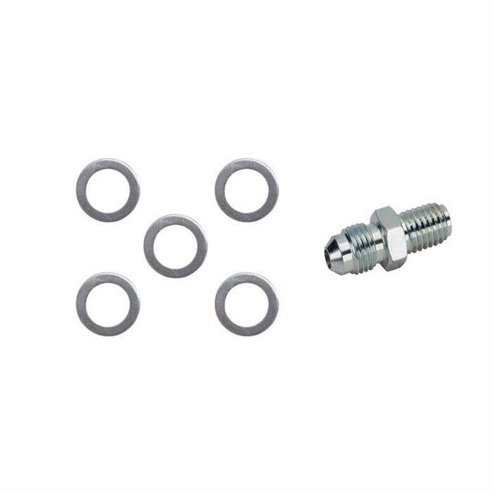 GM Metric Caliper Fitting, 10mm - 1.5 to -4 AN & Crush Washers