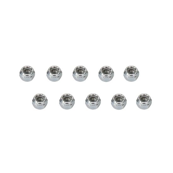 Steel 1/4 Inch-20 Thread Nyloc Nuts, 10 Pack