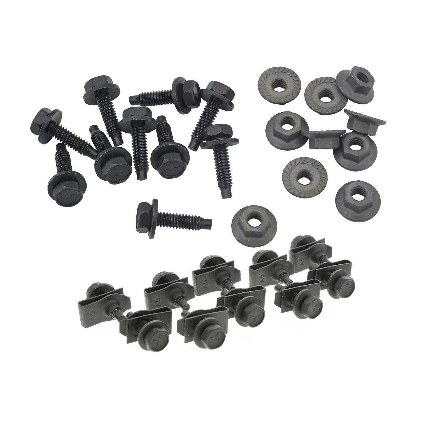 Speedway Race Car Body Bolt Kits, 10 w/Clips & 10 Without