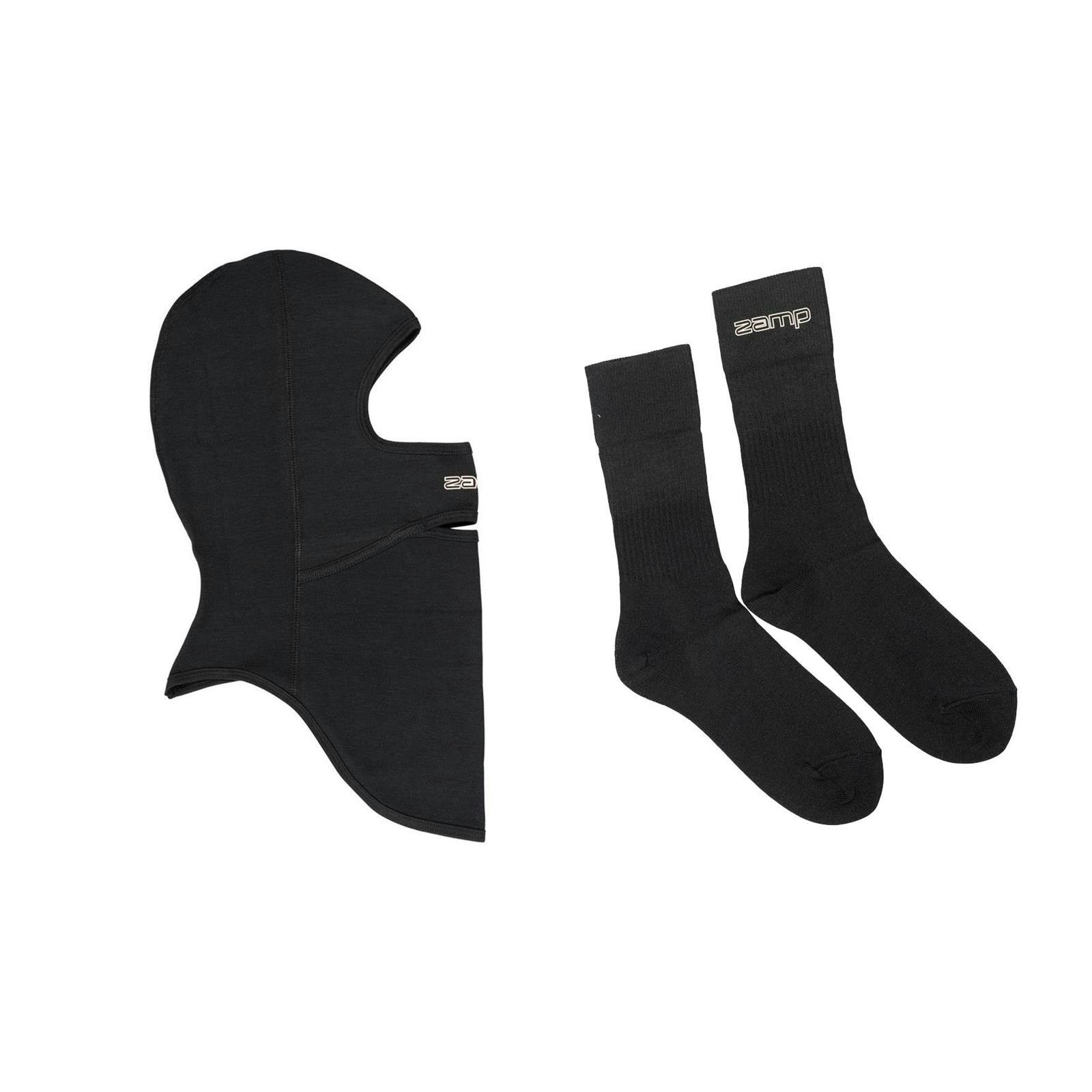 Zamp SFI 3.3 Racing Balaclava Helmet Head Sock & Socks, Black