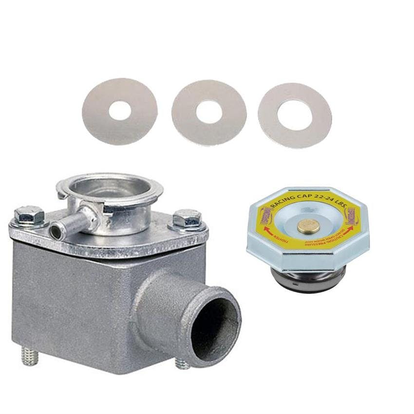 Manifold Filler Neck with Restrictor and Radiator Cap