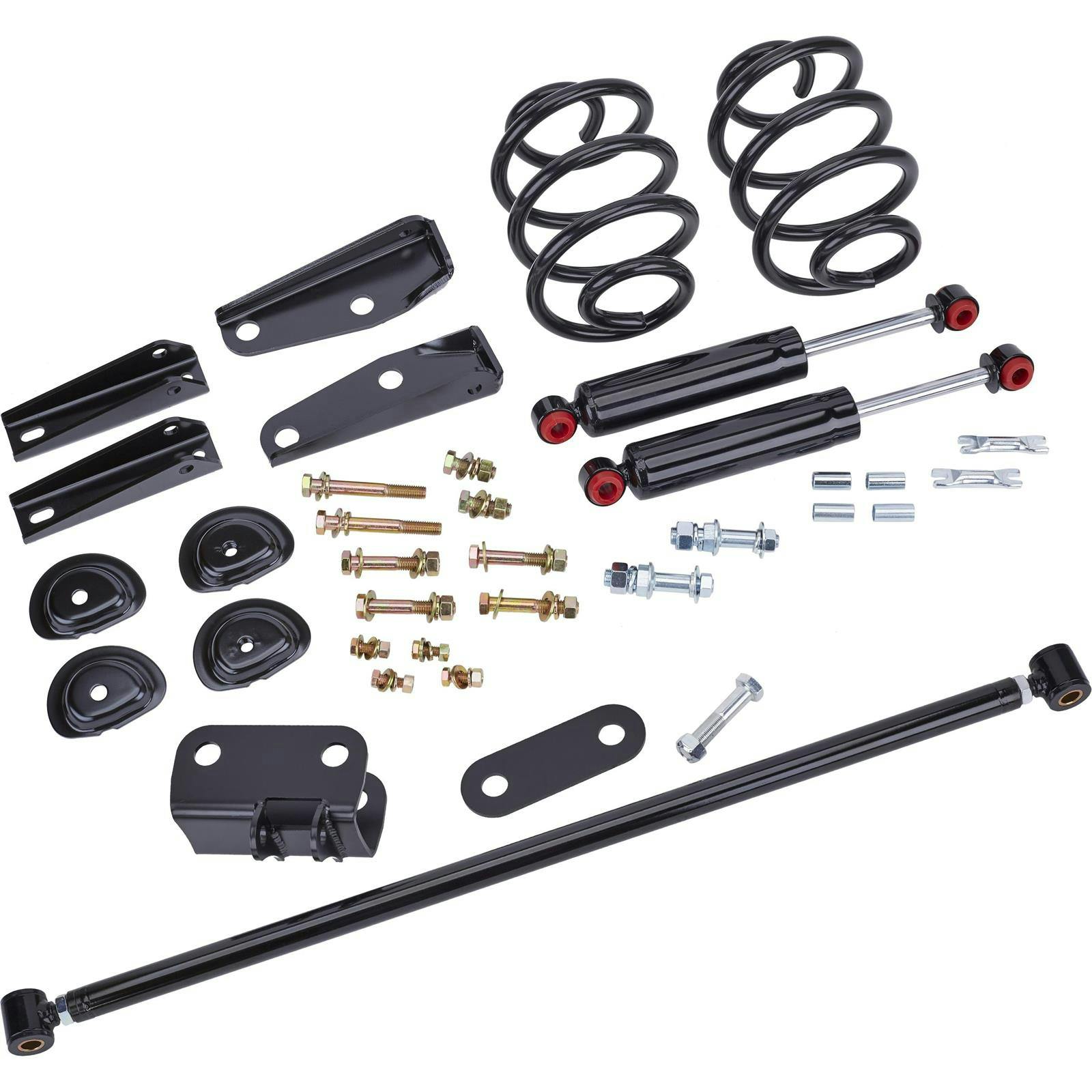1965-72 C10 Rear Lowering Kit, 5 Inch Drop w/ Trac Bar and Shocks