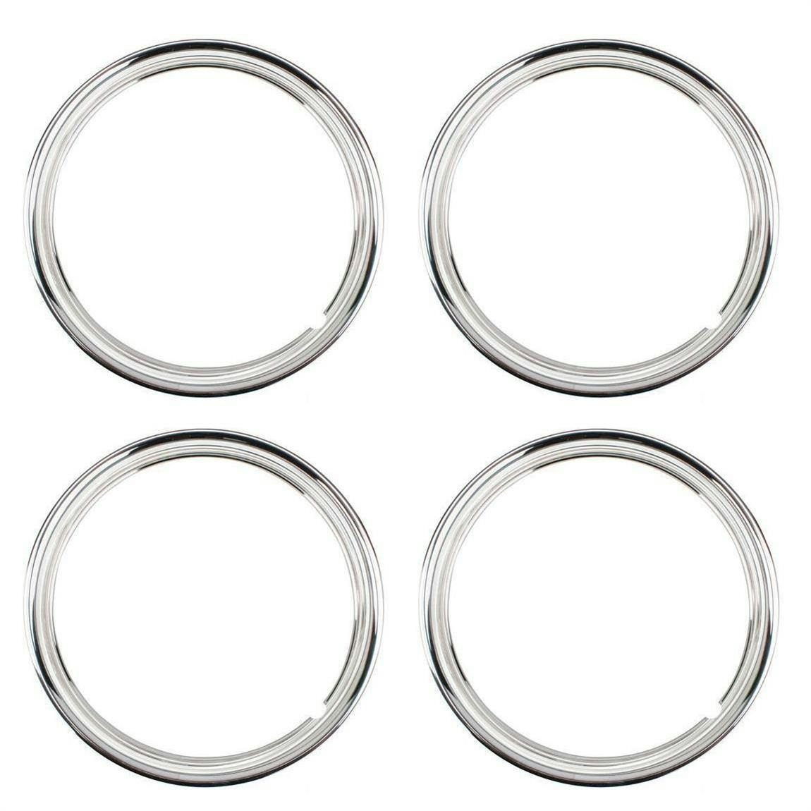 1940 Style Stainless Steel 15 Inch Beauty Ring, Ribbed, 4-Pack