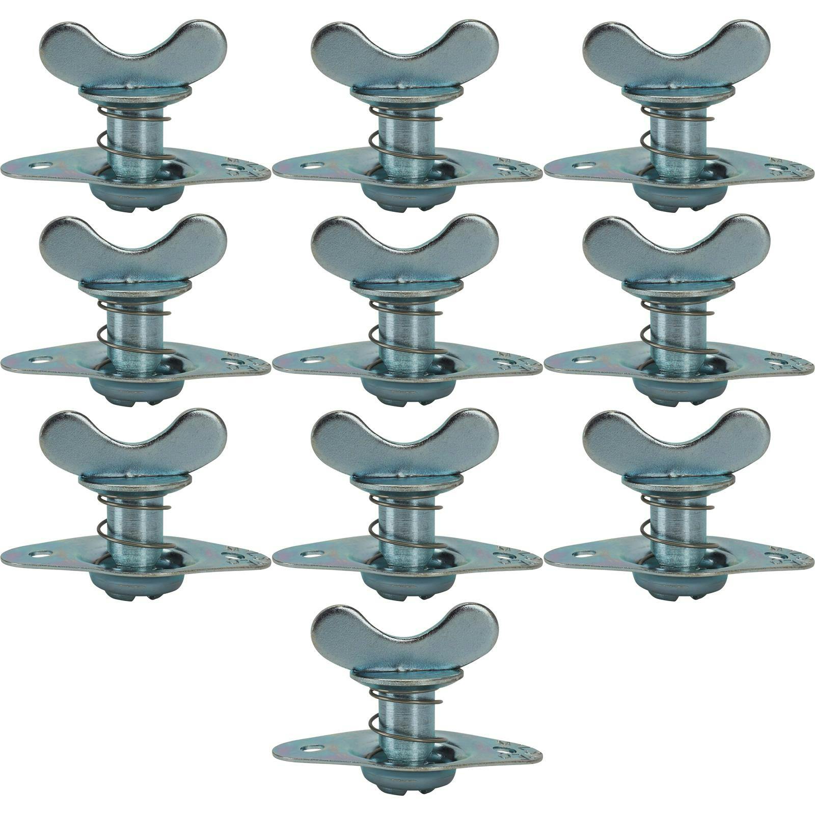 Butterfly Self-Ejecting Quarter Turn Fasteners, .700 In Grip, Pack/10