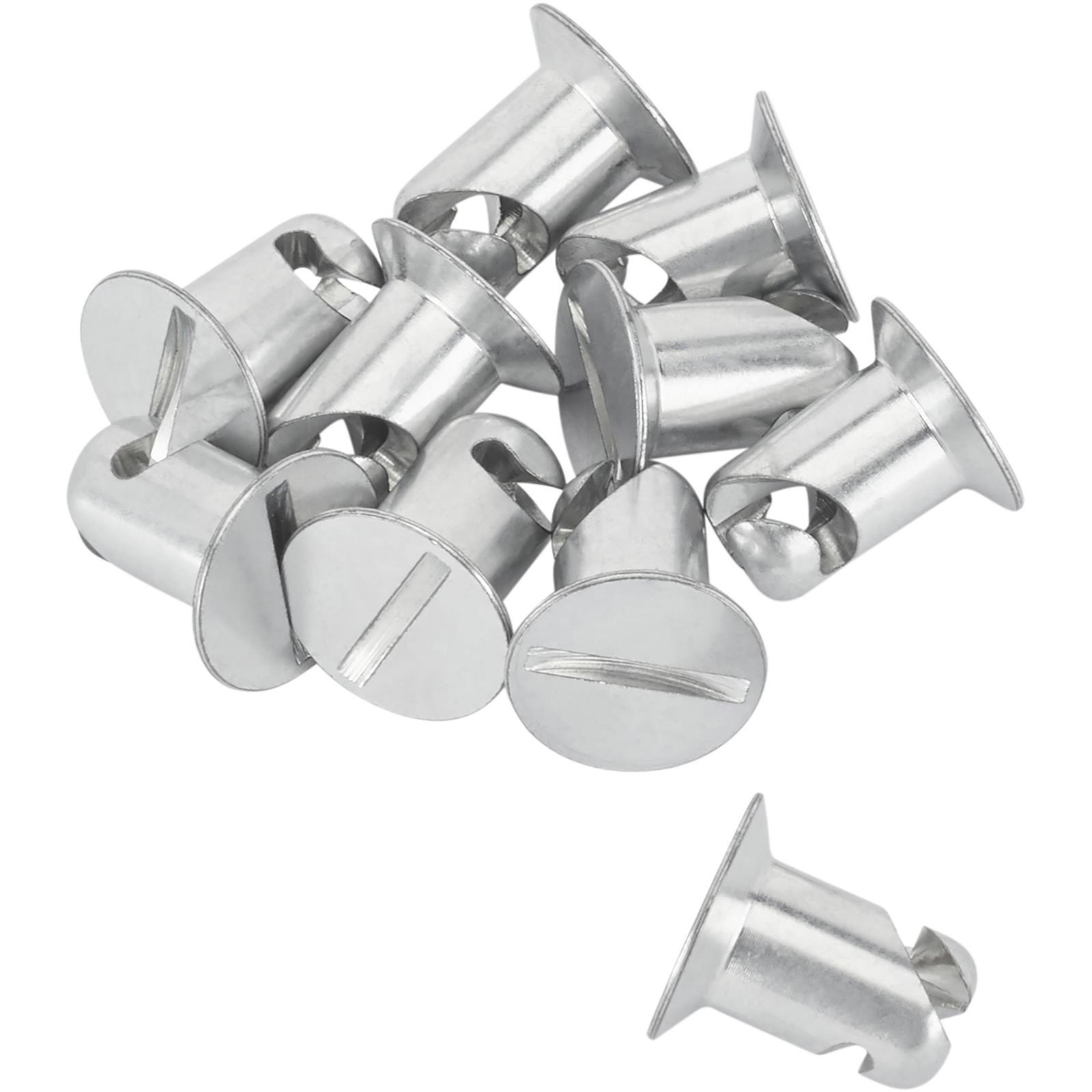 Steel Flush Mount Quarter Turn Fasteners, .550 Inch Grip, Pack/10