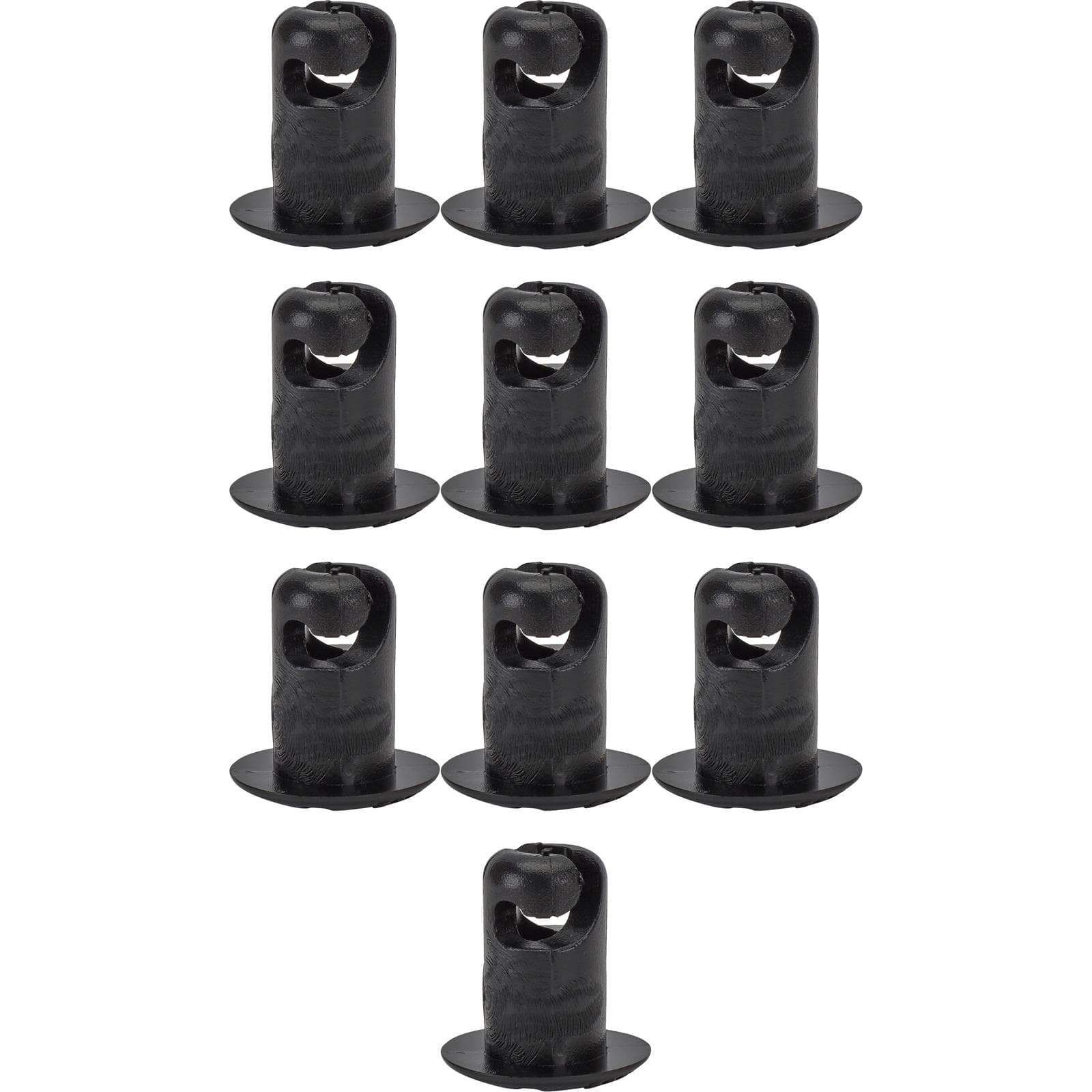 Plastic Oval Head Quarter Turn Fasteners, .500 Inch Grip, Pack/10