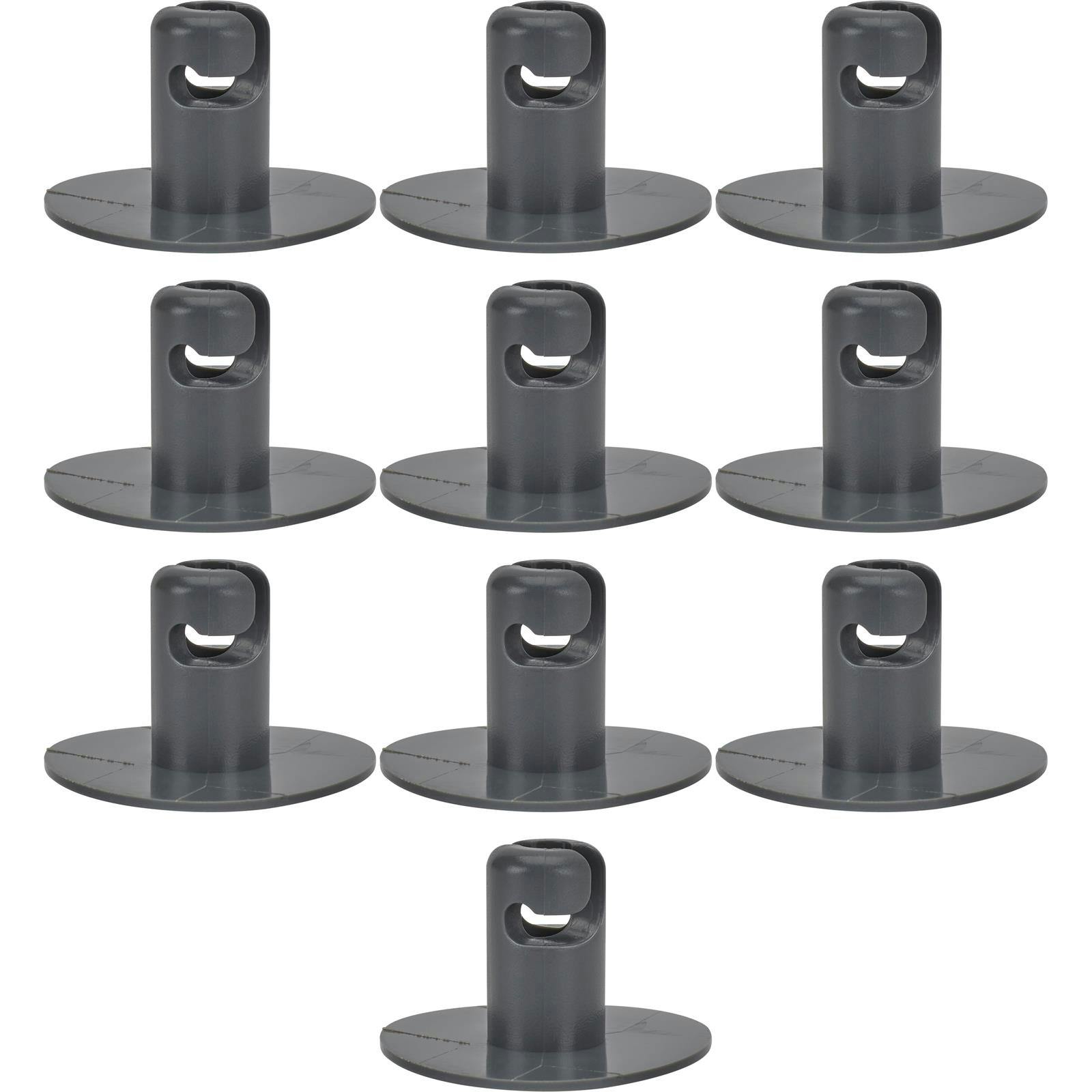 Plastic Large Head Quarter Turn Fasteners, .500 Inch Grip, Pack/10
