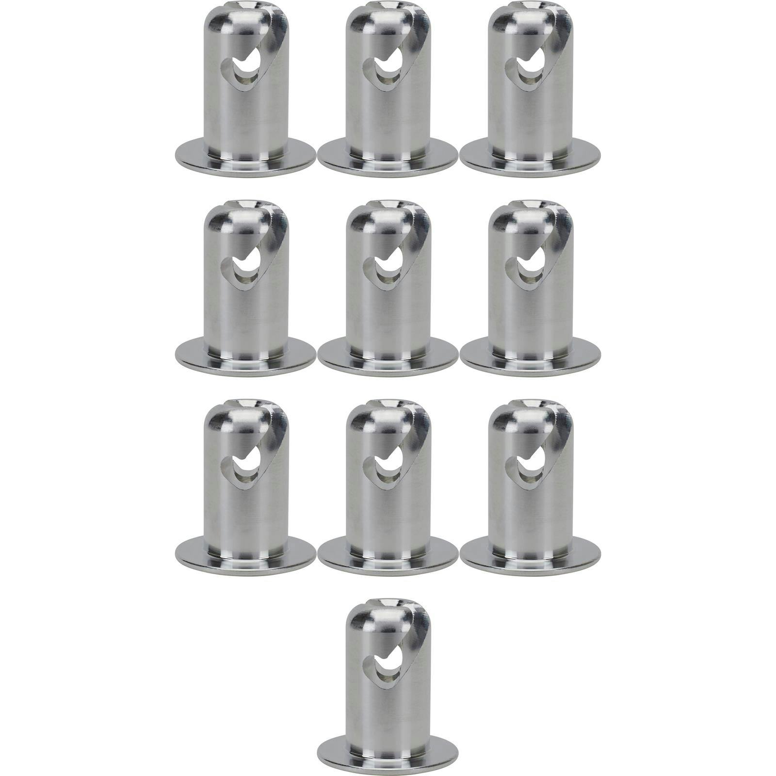 Aluminum Oval Head Quarter Turn Fasteners, .500 In. Grip, 10/Pack