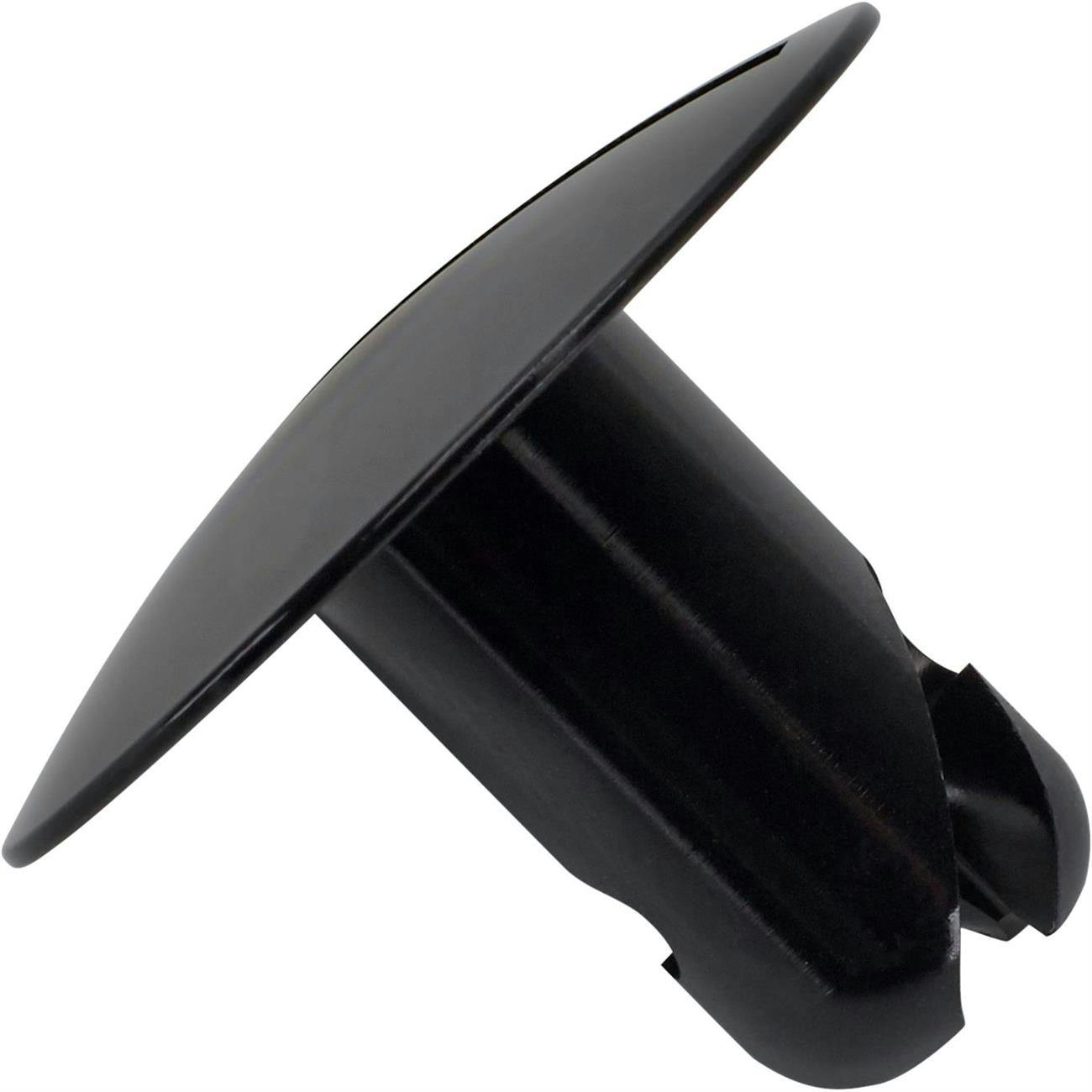 Black Quarter Turn Panel Fastener, Extra Large 1-1/8 In Diameter Head