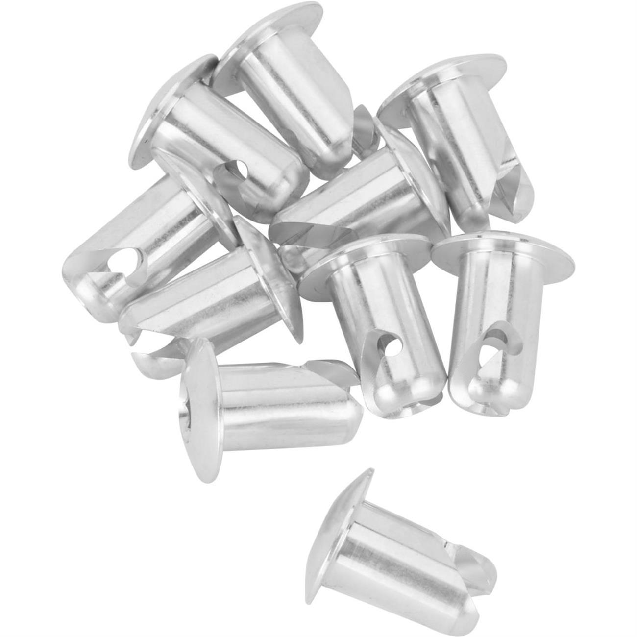 Super Buttons Aluminum Dome Head Quarter Turn Fasteners, 10/Pack
