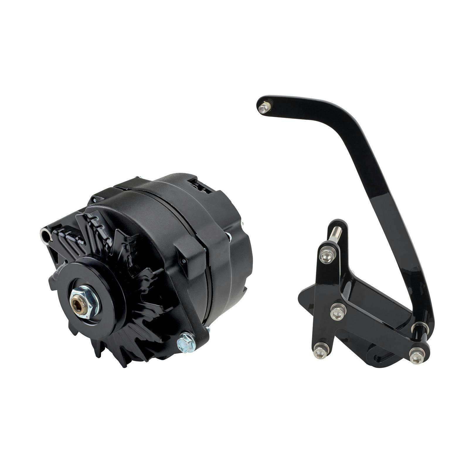 GM 10SI 1 Wire Alternator, 110 Amp w/Bills Hot Rod Alt Bracket