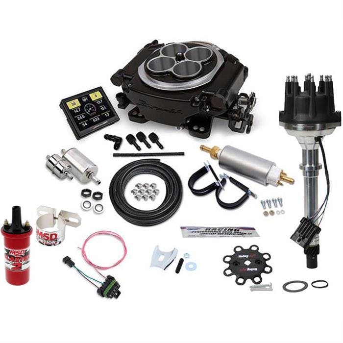 Holley Sniper 2 EFI Black w/ Fuel Supply/Dist/Coil Kit, SBC/BBC