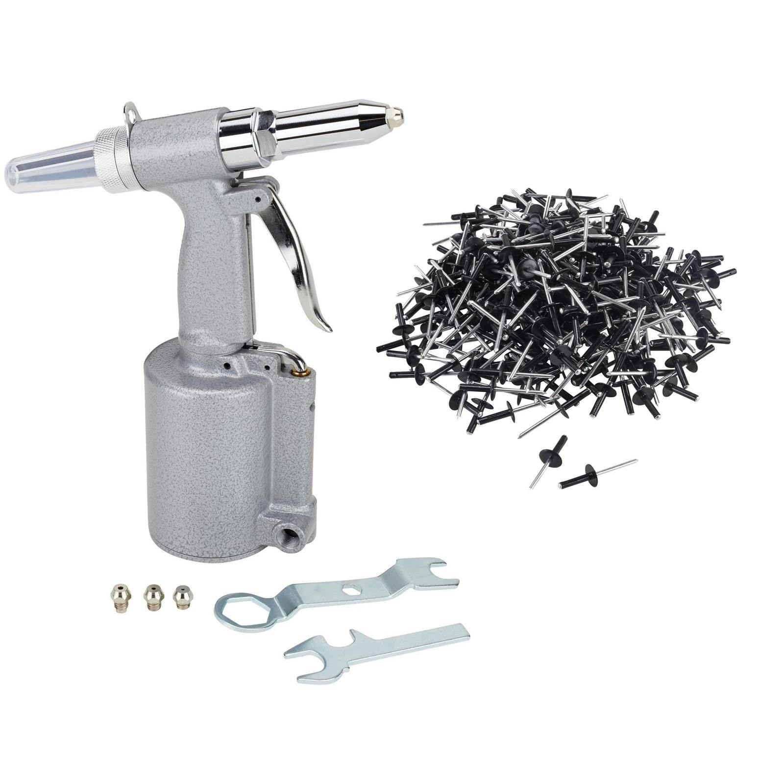 Speedway Pneumatic Air Riveter Pop Rivet Gun Tool & 3/16" Rivets