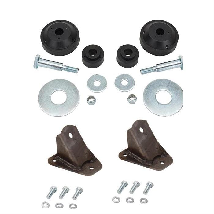 Chevy V8 Steel Side Engine Mounts & Bolt Through Cusion Kit