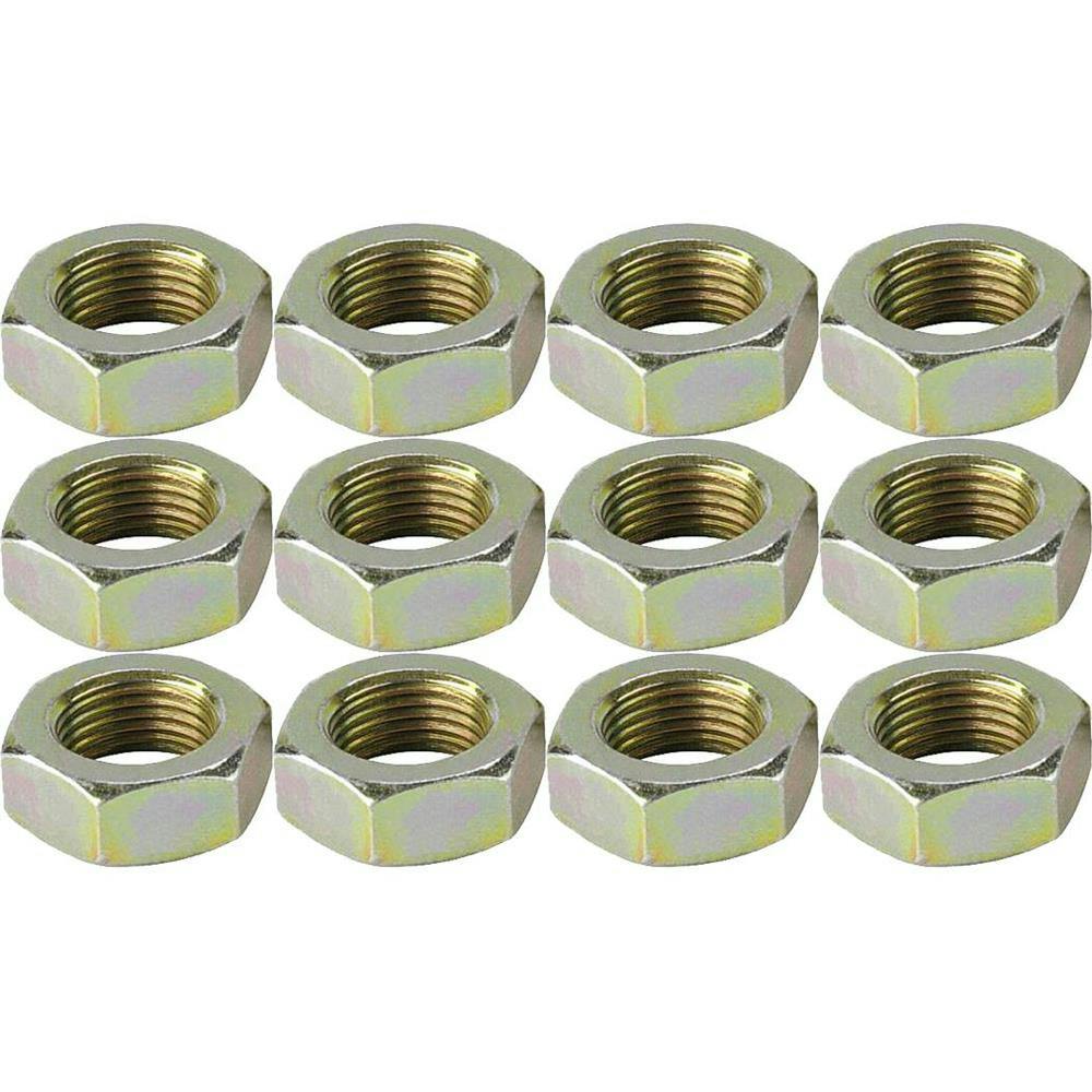 Speedway Plain Steel Jam Nut, 11/16-18 LH & RH, 12 Pack
