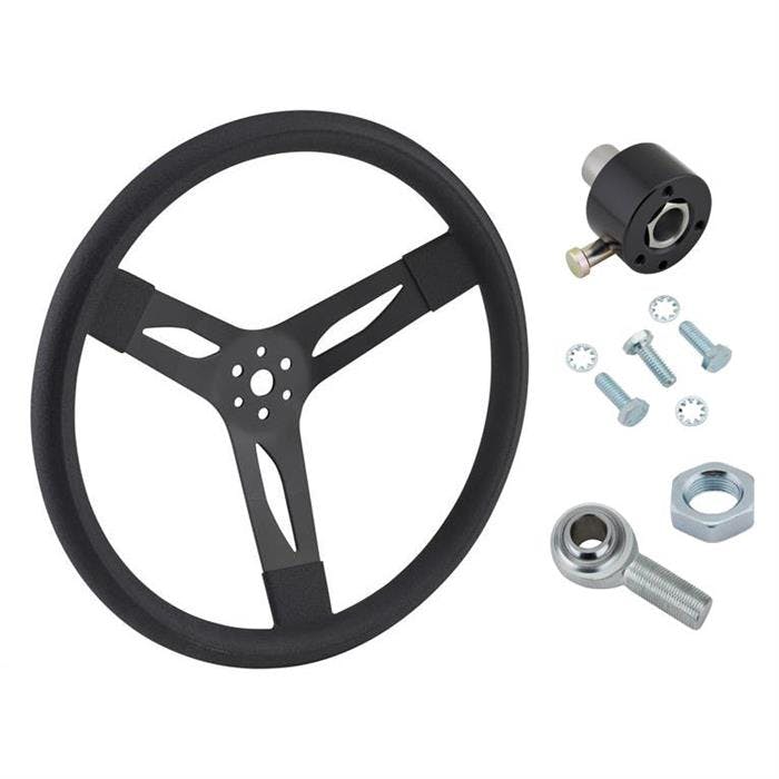 15 Inch Steel Dished Steering Wheel Combo