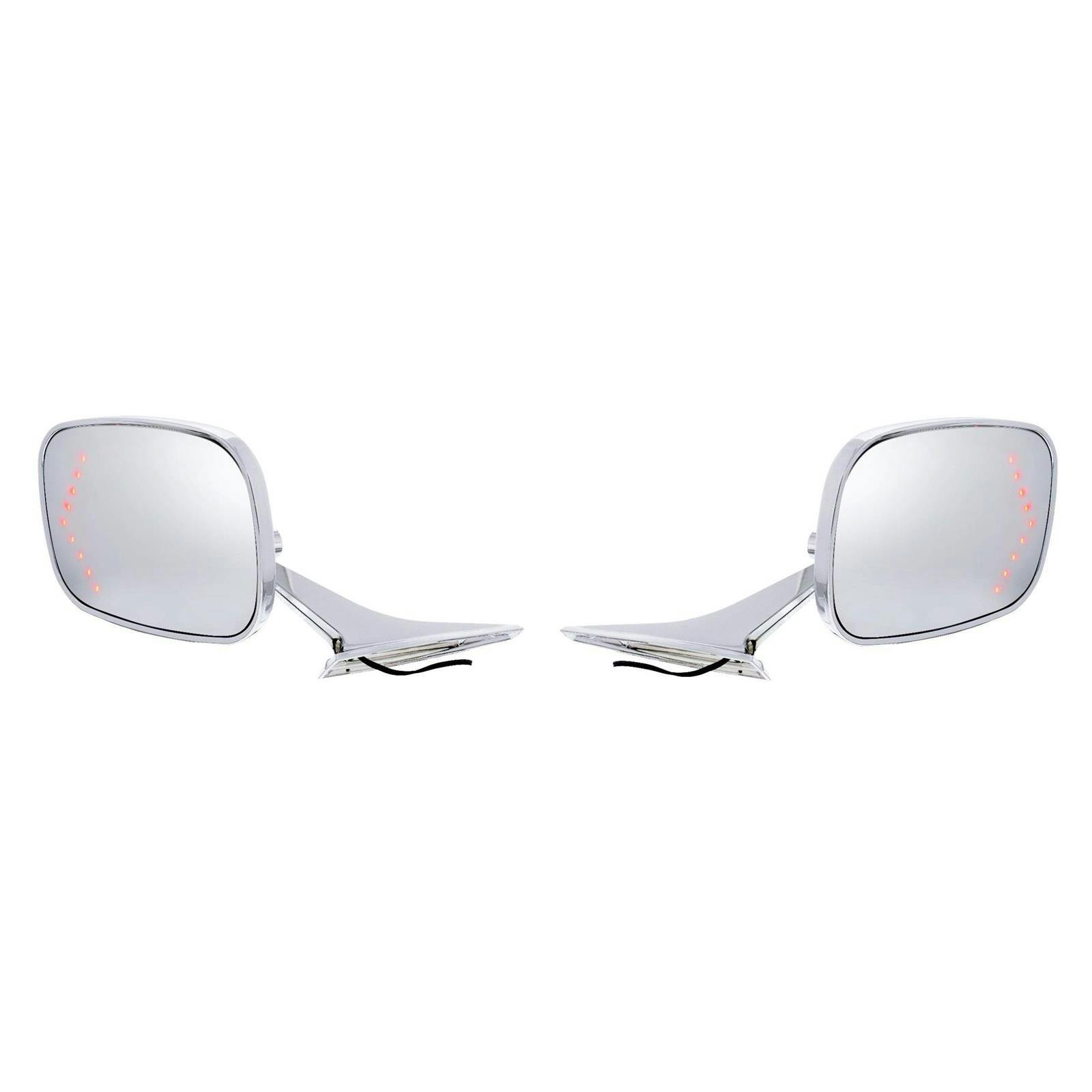 United Pacific Rectangular LED Mirror Kit, 1968-72 Chevy Car