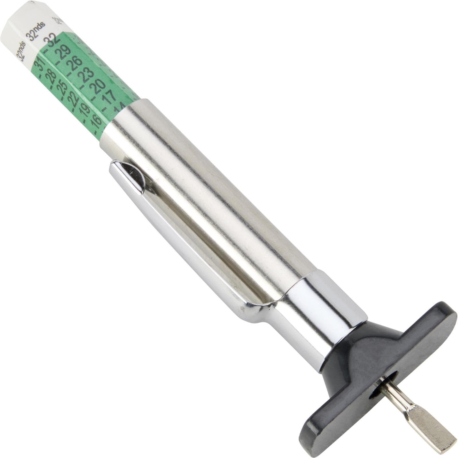 Stainless Steel Tire Tread Depth Gauge 0–25mm/32nds