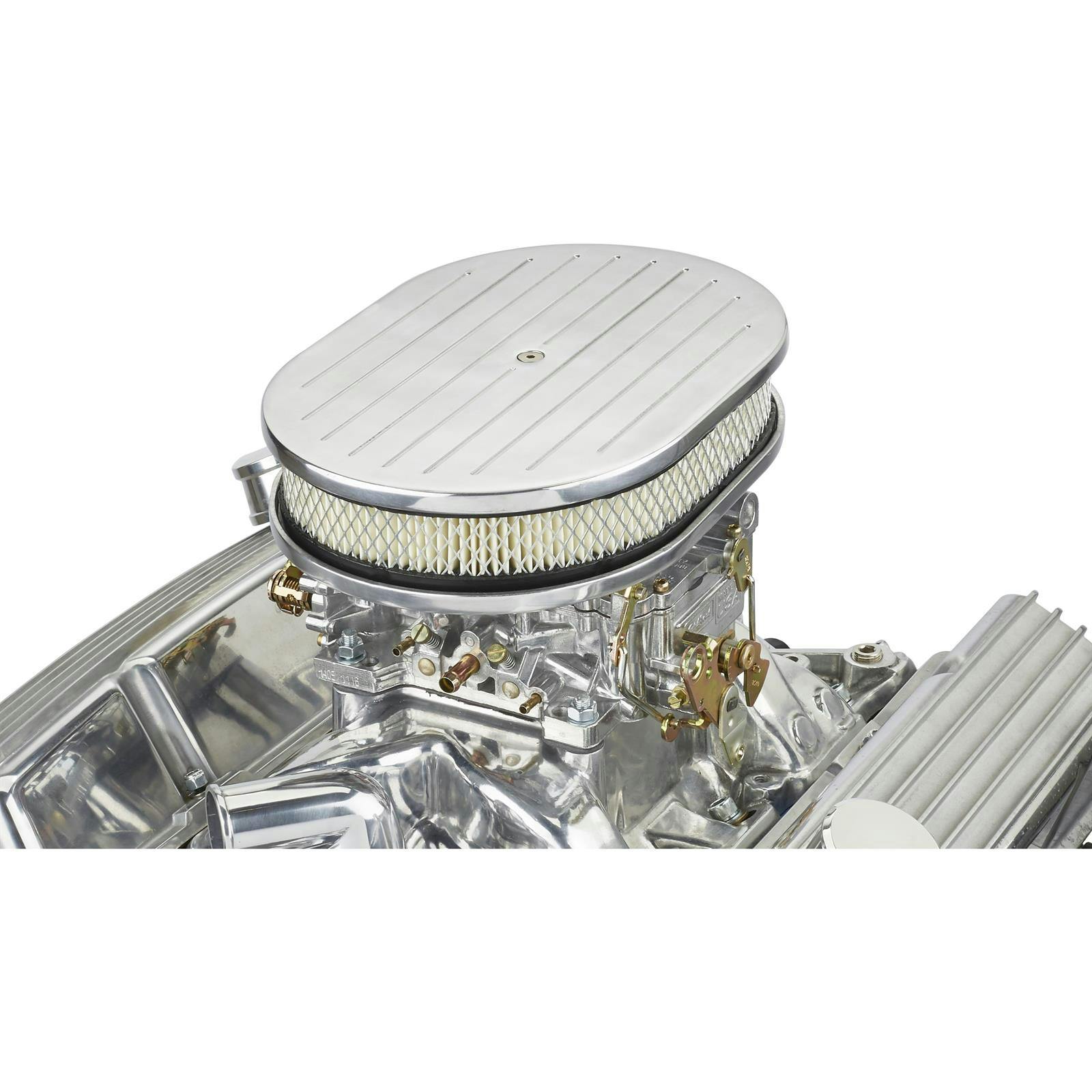 Ball Milled Billet Aluminum Oval Air Cleaner, 12 Inch