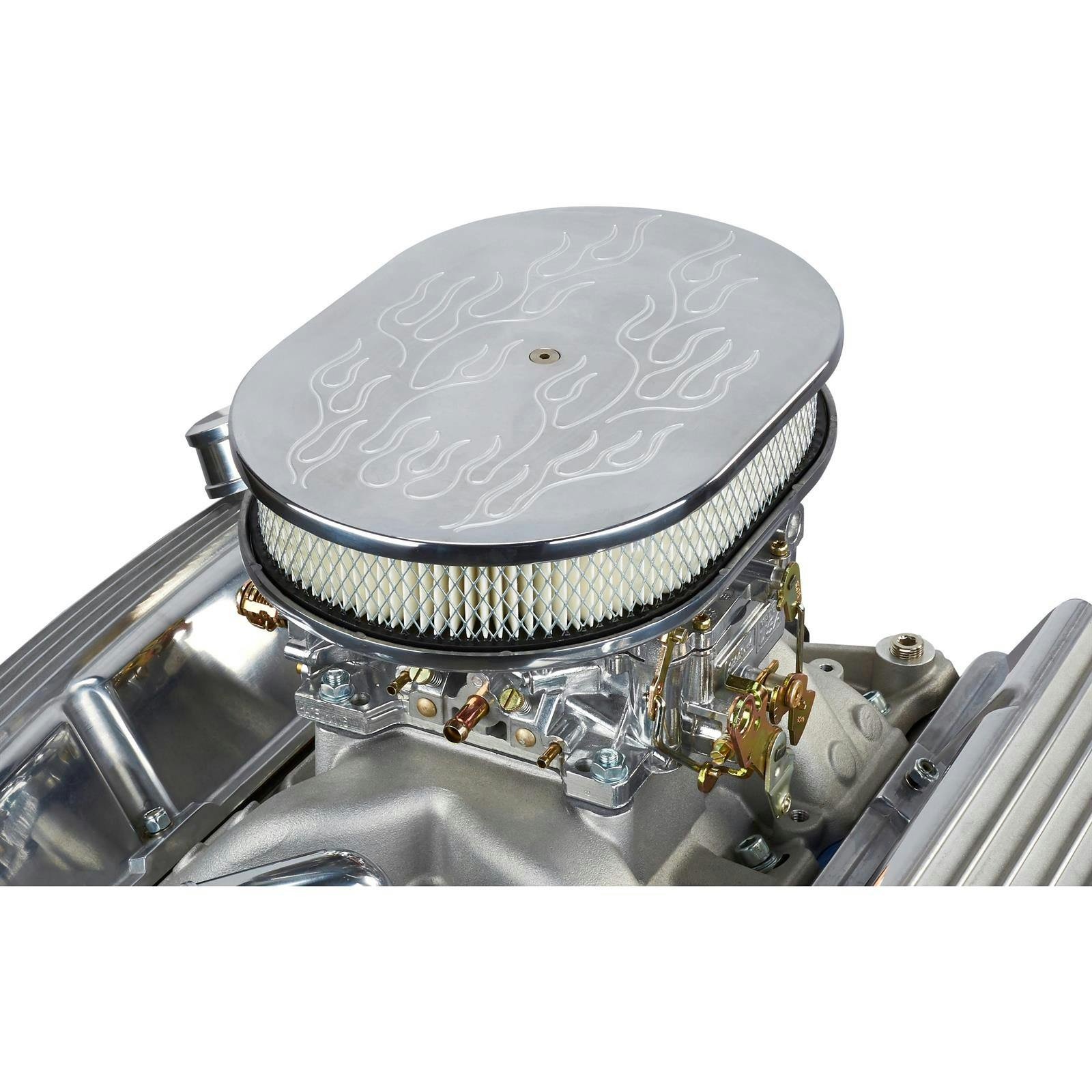 Flamed Billet-Style Oval Air Cleaners