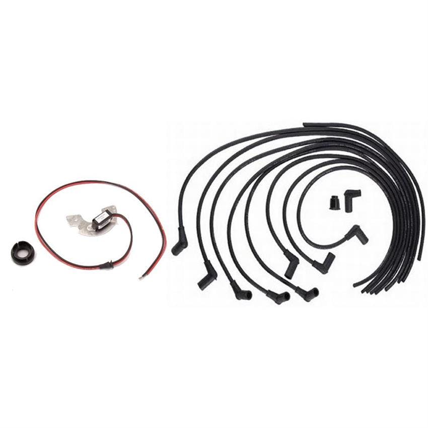 Ignitor Kit for 1949-53 Ford Flathead and Spark Plug Wires Set
