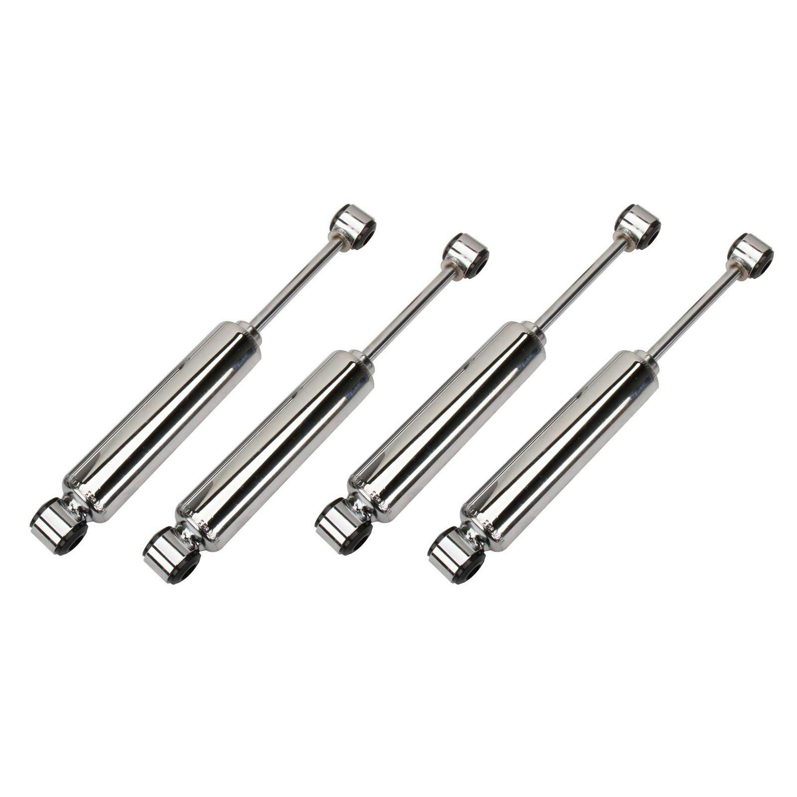 Speedway Short Gas-Filled Tube Shocks, Chrome, Set of 4
