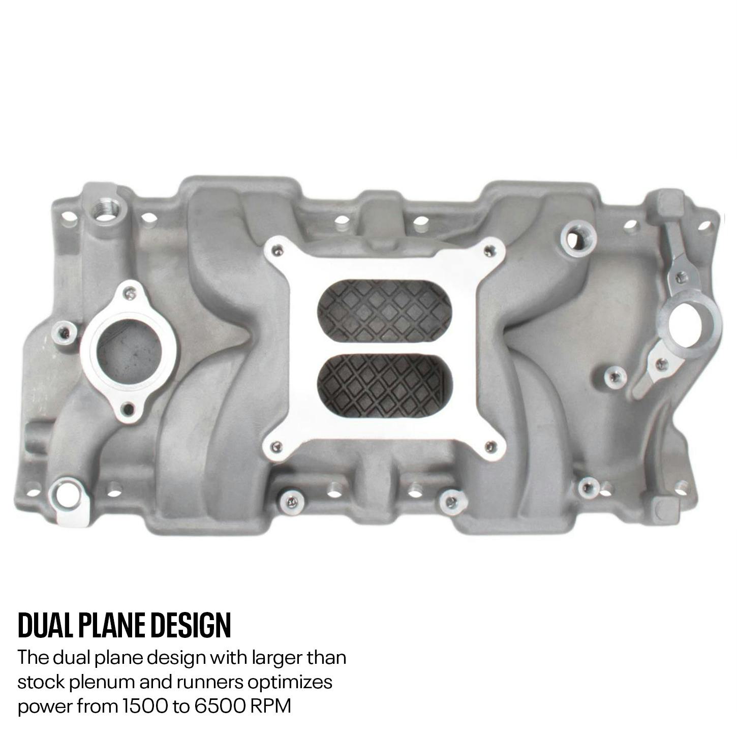 1957-86 SBC Chevy Intake Manifold, Dual Plane, High Rise, RPM, 350