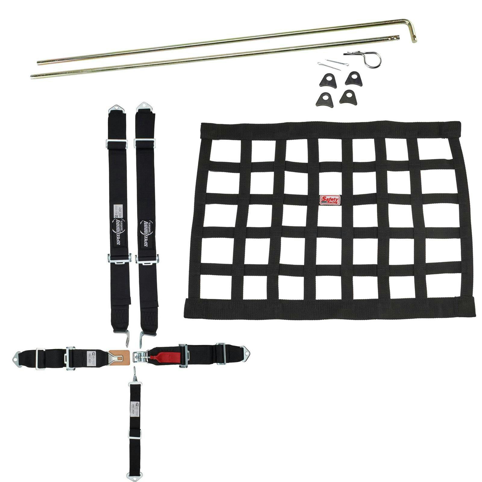 5 Point Harness Seat Belt Combo w/Window Net and Install Kit