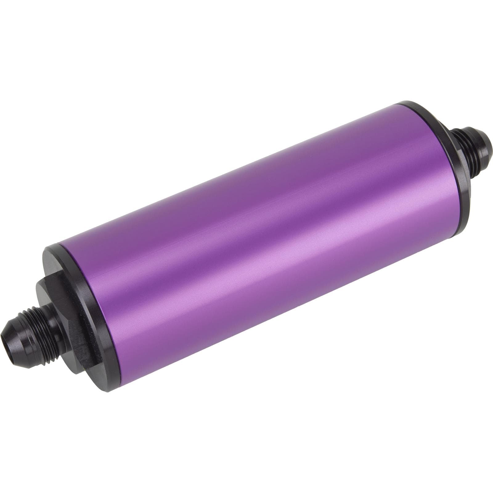 Purple 6 Inch Aluminum High Flow Fuel Filter, Stainless Element