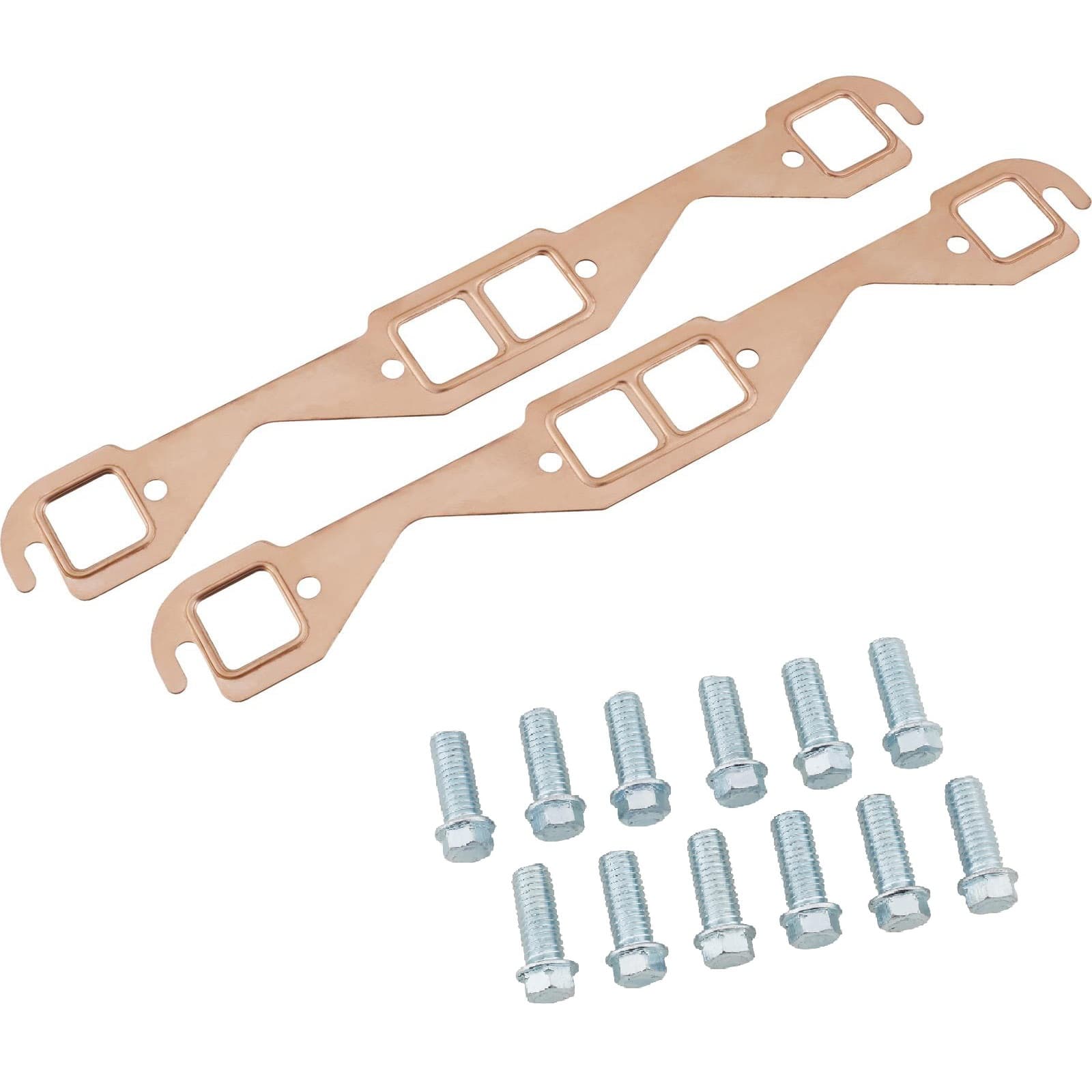 ThermoTight SBC Square Port Copper Header Gaskets w/ Bolts