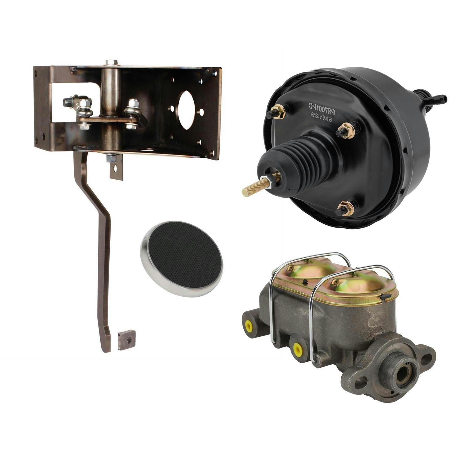Underdash Mounted Pedal with Master Cylinder & 7" Booster Kit