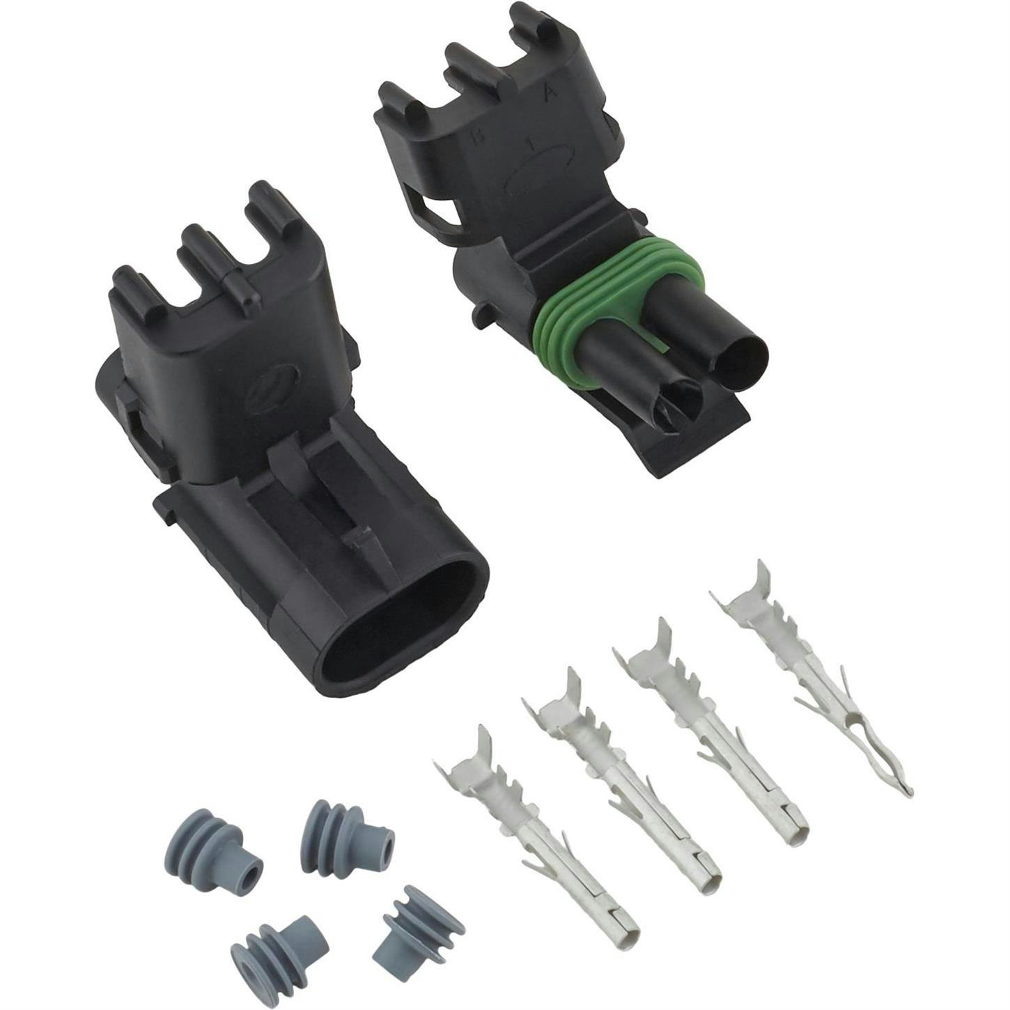 Speedway Two Wire Weatherpack Connectors, 14-16 Gauge