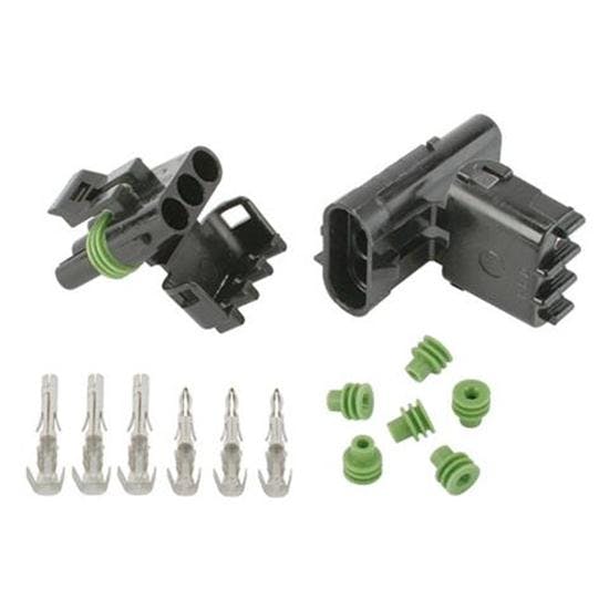 Speedway 70403 Three Wire Weatherpack Connectors, 14-16 Gauge