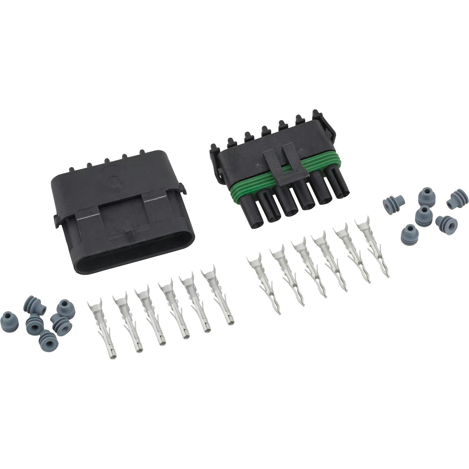 Speedway Six Wire Weatherpack Connectors, 14-16 Gauge