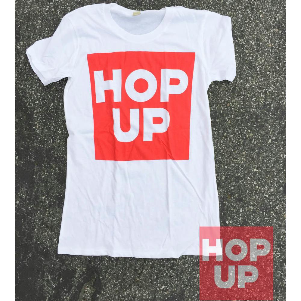 Hop Up Women's Block White T-Shirt