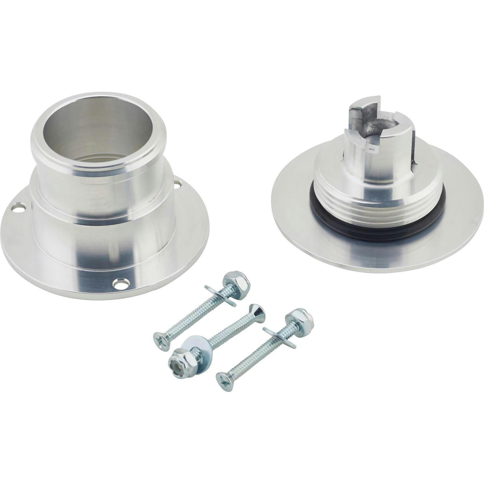 Speedway Billet Aluminum Fuel Filler Neck w/ Pop-Up Gas Cap