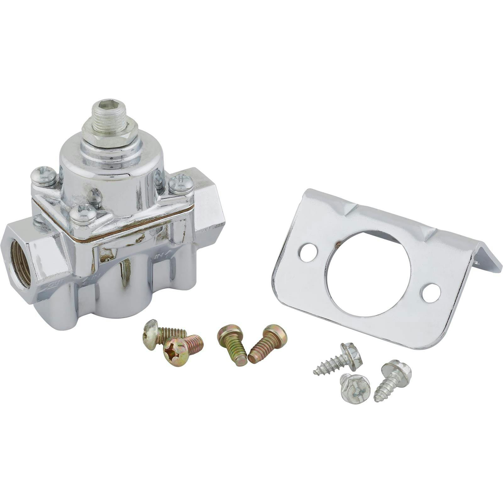 Speedway Chrome Adjustable Fuel Pressure Regulator, 4-9 PSI