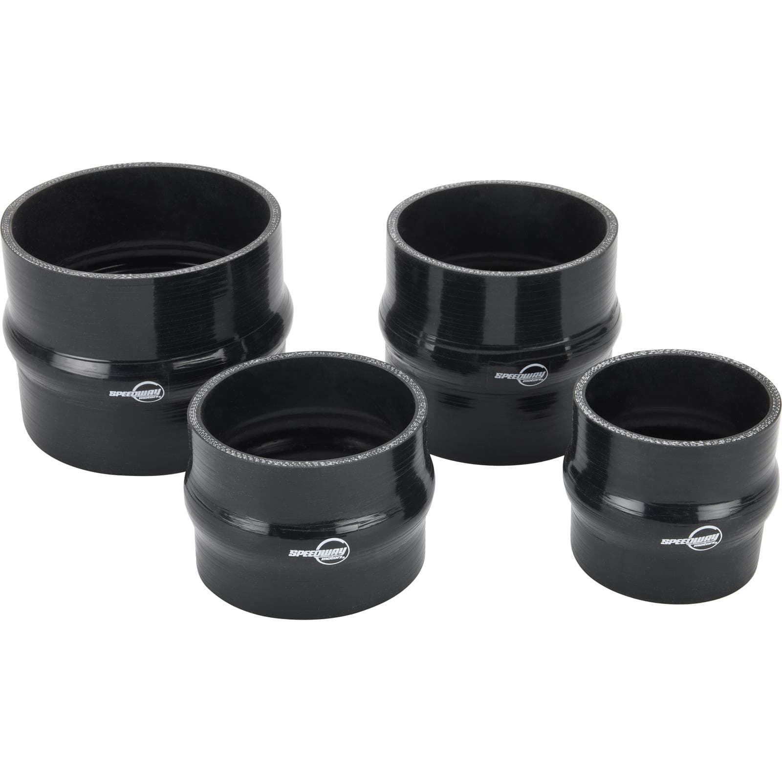 Silicone Hump Hose Coupler, Black, 4-Ply Nylon Reinforced, Straight