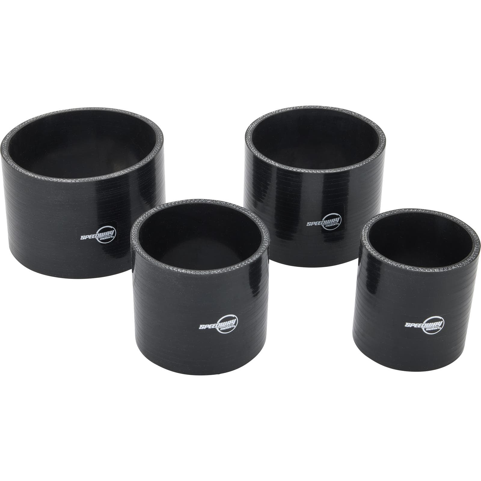 Silicone Straight Hose Coupler, Black, 4-Ply Nylon Reinforced