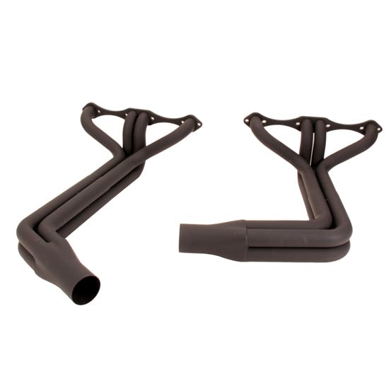 Speedway Adjustable Small Block Chevy IMCA Headers, Raw Finish