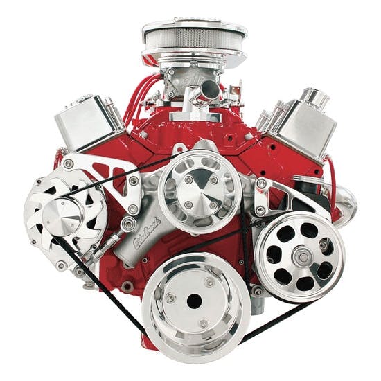 Billet FM2121PC SBC Mid Mount Serpentine Conversion Kit, Keyway Shaft