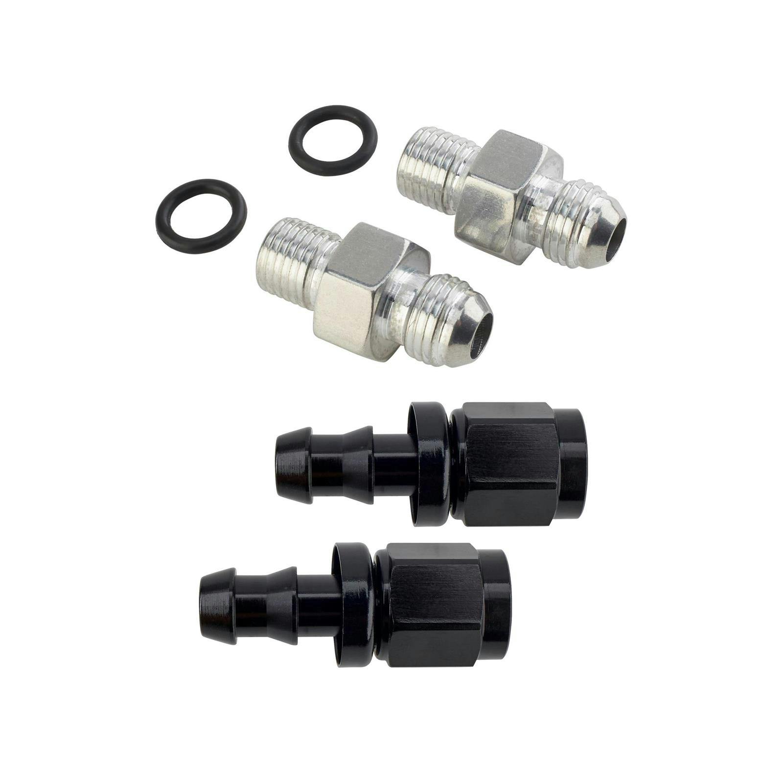 Transmission Adapter Fittings, 6AN to 1/4 Inch & Push-On Fittings