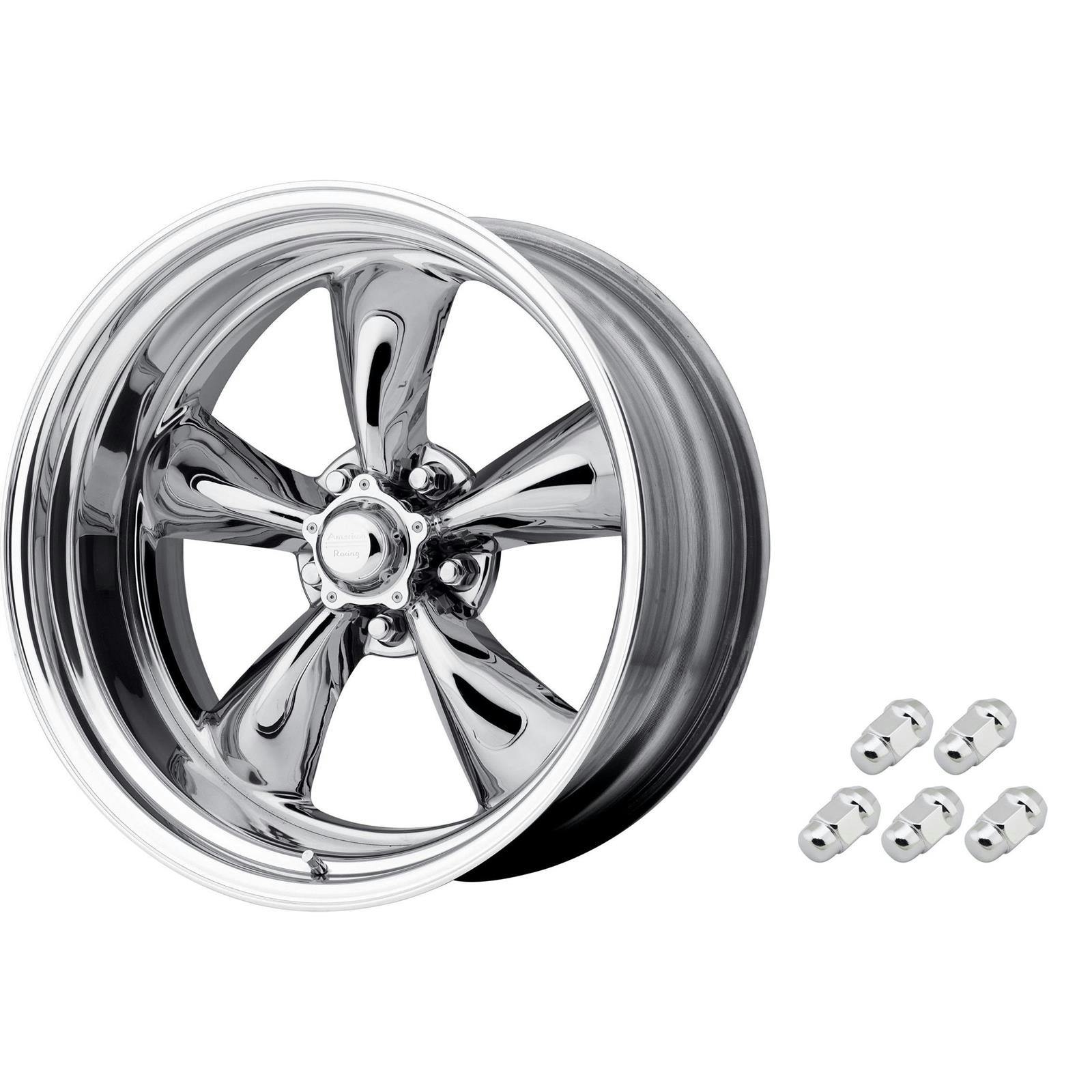 Torq Thrust II Series Wheel, 15 x 7 and Chrome Acorn Nuts, 7/16