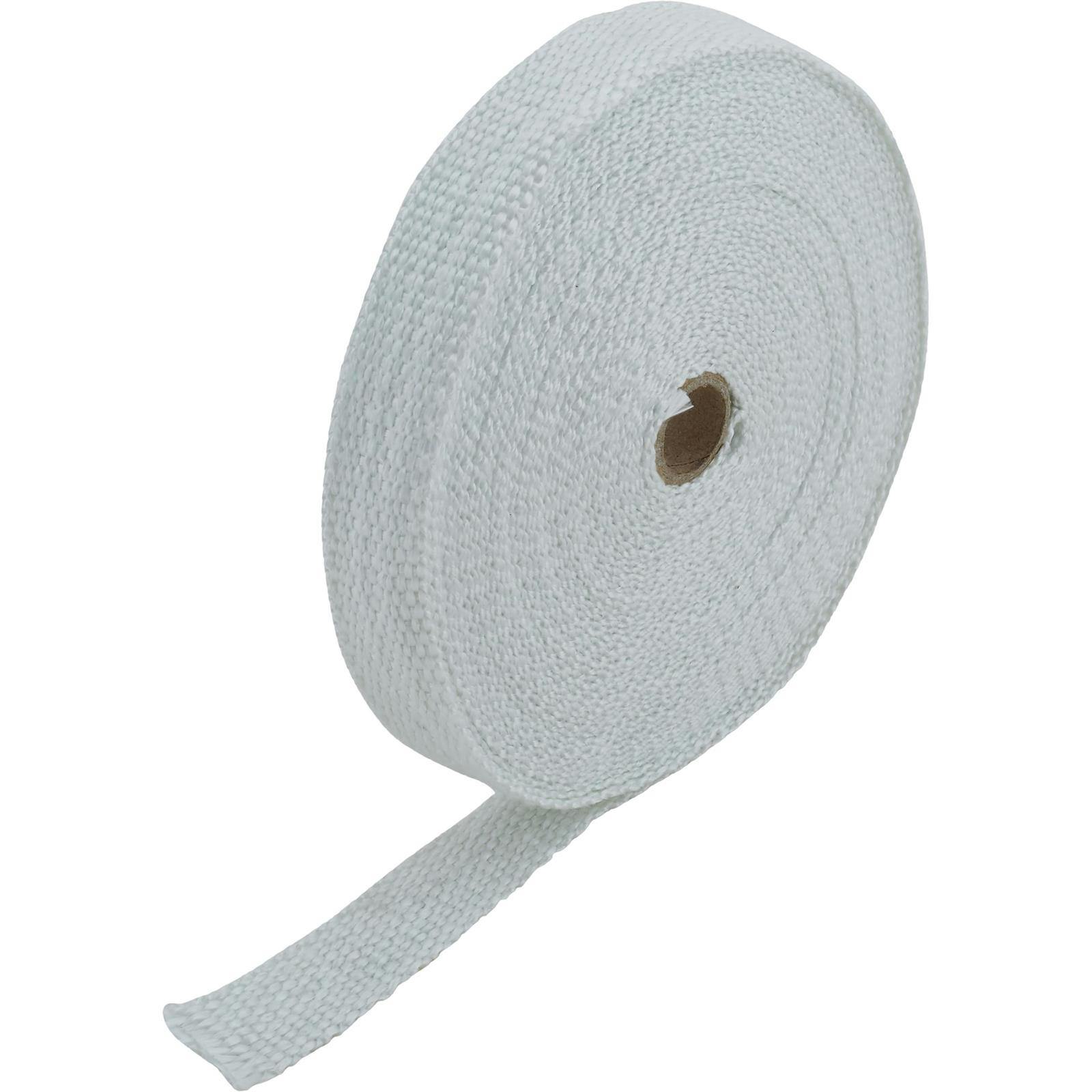 Speedway Header and Exhaust Wrap, 1 Inch x 50 Ft, White Color