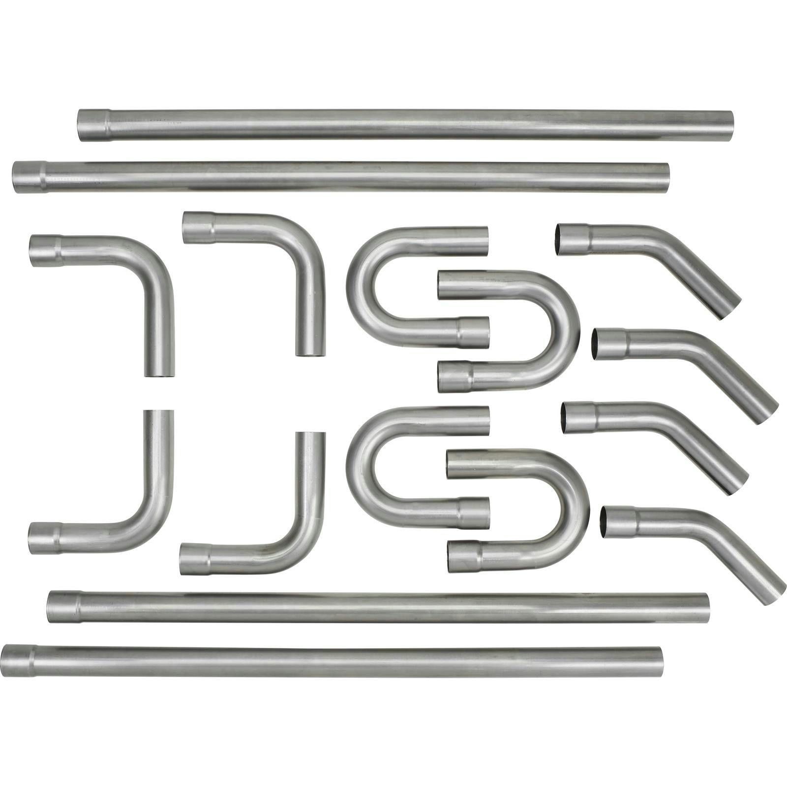 2.25 Inch Dual Exhaust Mandrel Bend Tubing Kit, Mild Steel