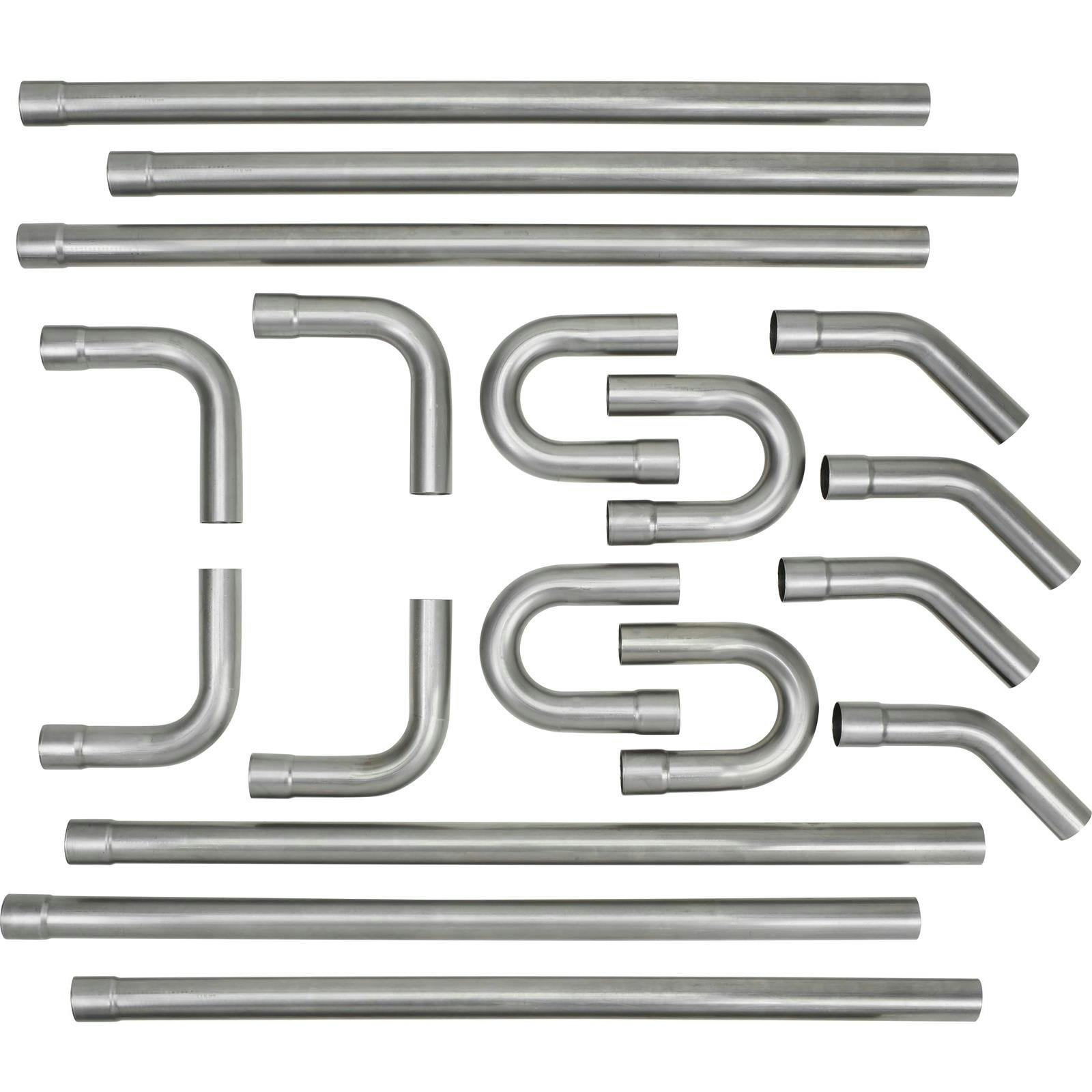 2.5 Inch Dual Exhaust Pipe Tubing Kit For Trucks, Mild Steel